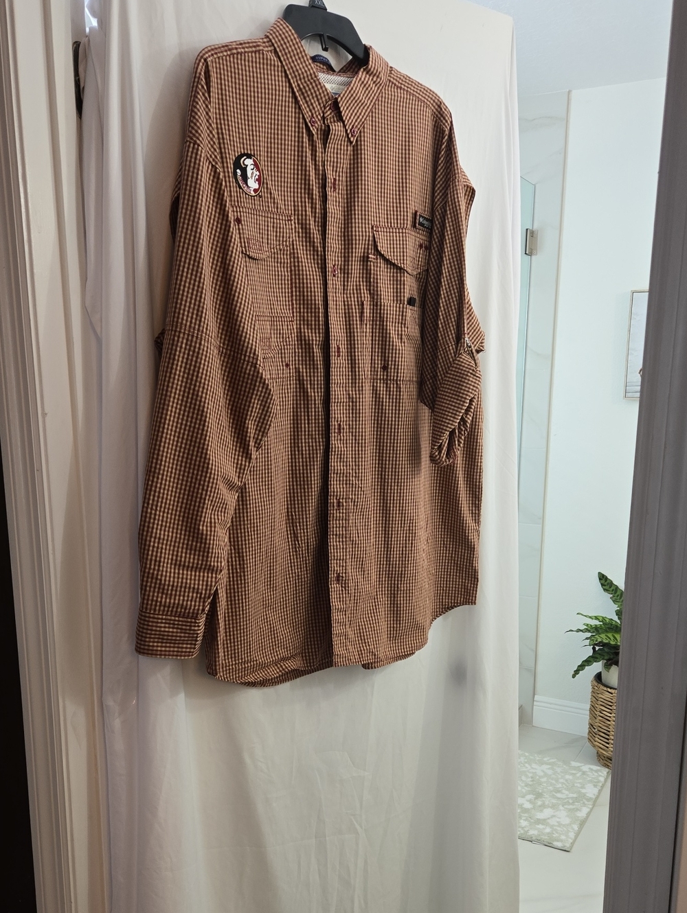 Columbia PGF Super Bonehead Button-Up Shirt with Florida State Logo